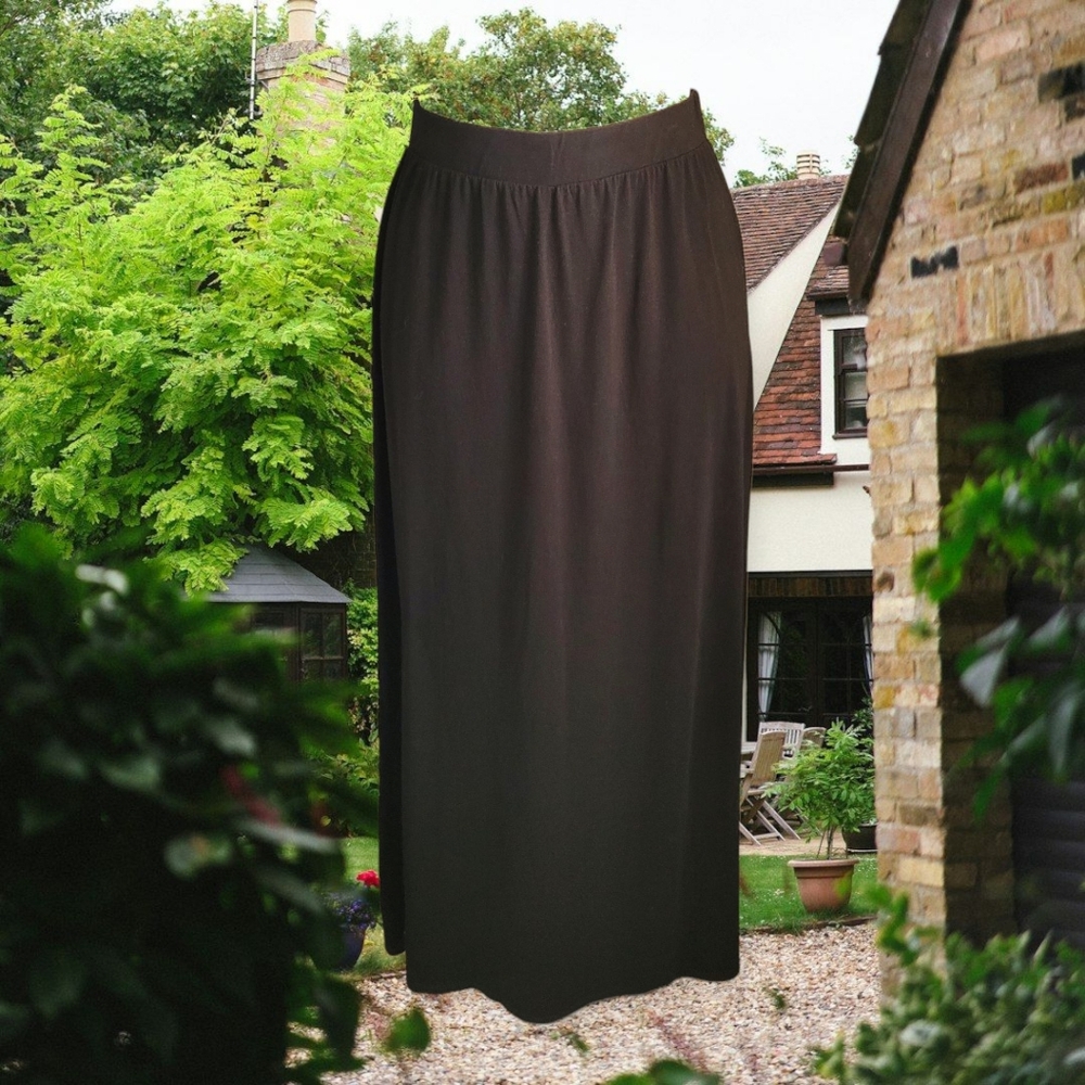 Black Knit Maxi Skirt